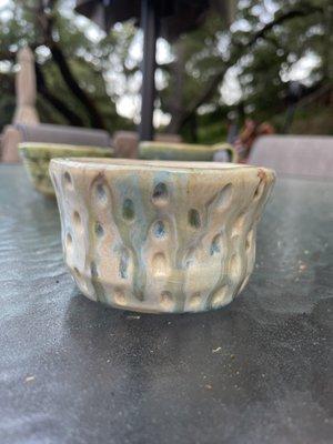 A glazed bowl