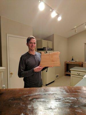 "Thanks again for helping make home ownership a reality. And thanks for the awesome cutting board!"