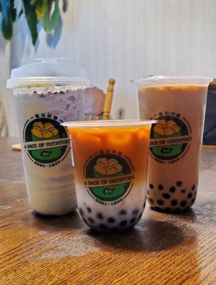 Oreo tornado, thai milk tea, Hong Kong milk tea