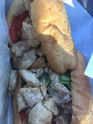 Grilled chicken sub.