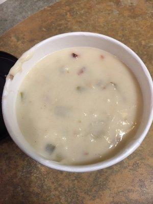 Baked potato soup with bacon