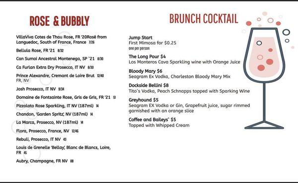 Brunch cocktail and Bubbles