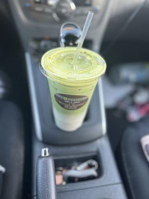 Iced Matcha Green Tea (really good. Not too sweet)