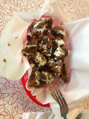 Large Fried Mushrooms with Ranch dressing.