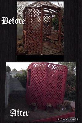 Before and after gazebo