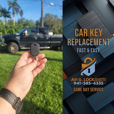 For fast, affordable car key replacement in Port Charlotte, trust Avi G Locksmith - your reliable partner for automotive locksmith services.