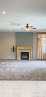 Fireplace before remodel