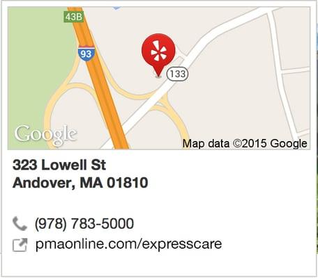 ExpressCare at Andover Medical Center - 323 Lowell St. Andover, MA 01810