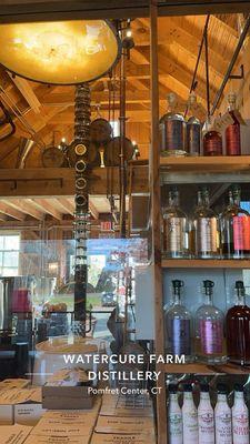 Inside this cute barn-like distillery filled with so many options, including a snack menu.