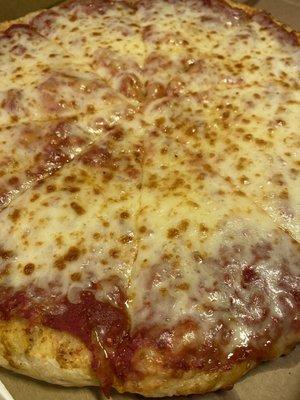 Pizza hits just the right note of crust thickness, sauce texture and creamy, melty cheese.