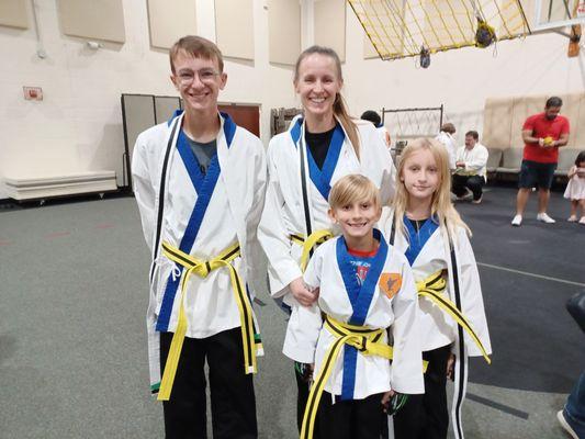 Us graduating to our yellow belts!!