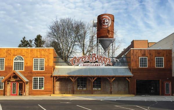 Landscape view of Copper Barrel Distillery