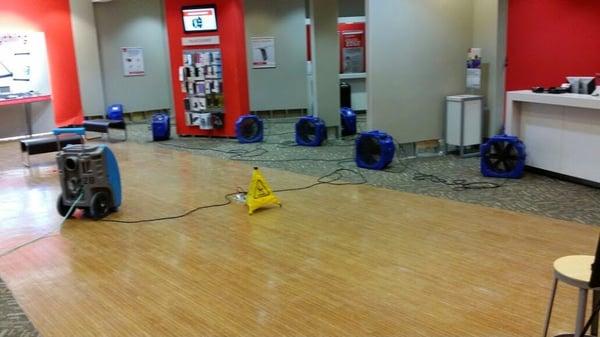 Another satisfied commercial emergency water damage customer...This Verizon location in Northern Virginia unfortunately had a pipe burst.