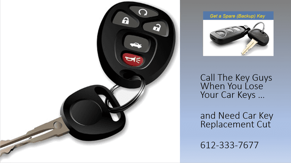 Get a spare car key cut. Call us.