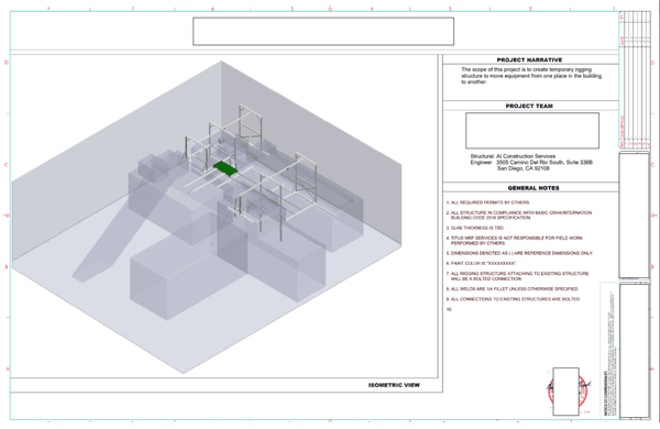 Temporary Rigging Permit for a industrial project