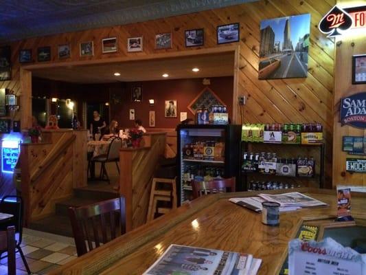 View from the bar, looking toward the dining room!