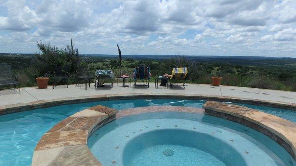 Poolside View of the Hill Country