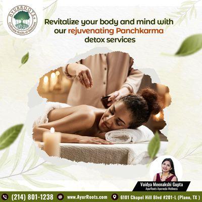 Renew your body and soul with our rejuvenating Panchkarma detox services. Book your appointment now at #AyurRootsAyurvedaWellness