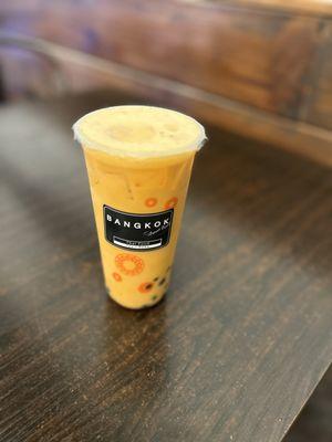 Thai tea with boba