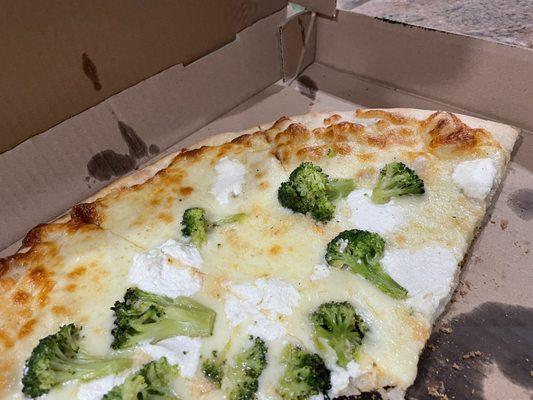 Plain white with ricotta and broccoli