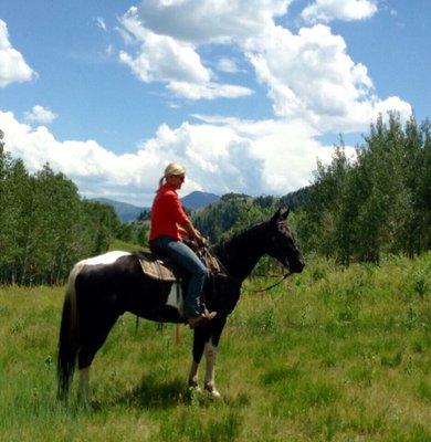 The best view on Earth is from the back of a good horse.