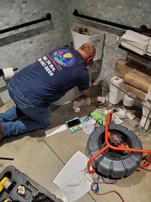 Toilet repairs and installations.