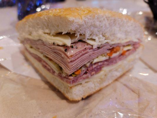 Muffaletta 1/4 sandwich for $11.50