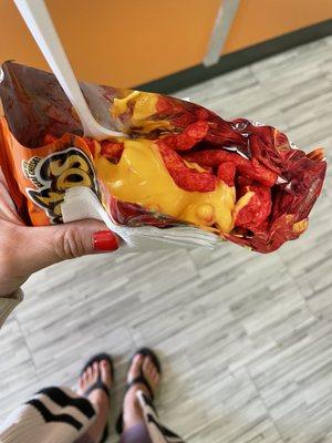 Cheetos with cheese