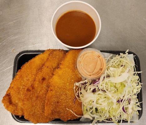 chicken and fish katsu