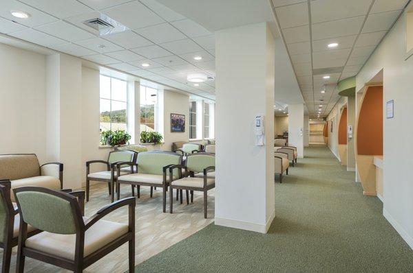 The Multi-Specialty Clinic offers bright waiting areas.