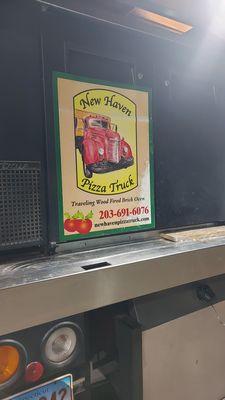 Pizza truck sign