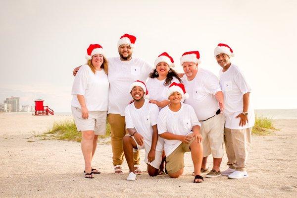 Christmas photos at the beach