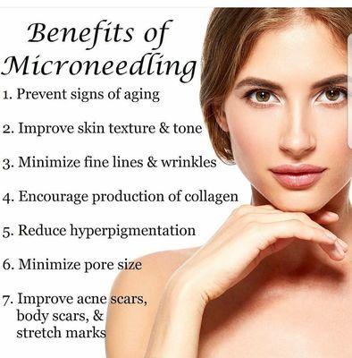 First Microneedling Session Special $300.00 for full face normally $600.00.