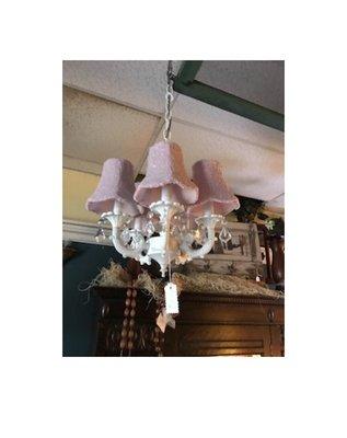 Chandeliers and vintage lighting , lamps available.