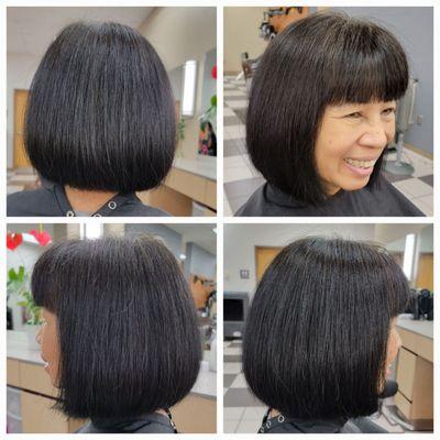 Bob haircut by Christine Choe.