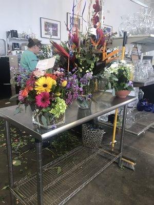 Floral arrangements to be delivered