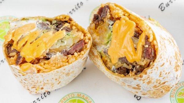 Lazy Mike steak burrito