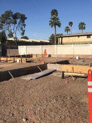 Construction of our new 4000 sf activity center!  Yes we are excited!  #dementiadoneright. #hugermercy