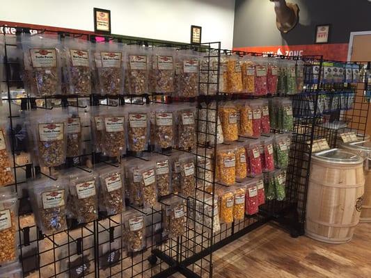 Gourmet Popcorn what a treat! Man cave crunch, turtle pecan, apple pie, & more!