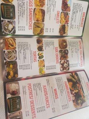 Simple menu - cheap prices