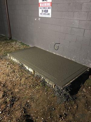 Concrete A/C pad