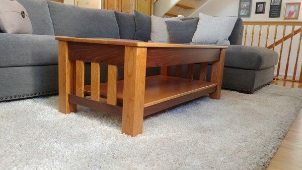 Custom order coffee table, GhostTree WoodWorks