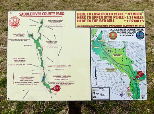 One of the SRCP maps found along a walking path in the Rochelle Park Area, which is the southern most part of this county park.