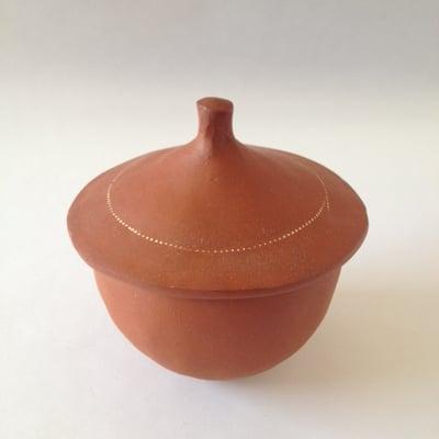 Acorn pinch pot by Berkeley potter.