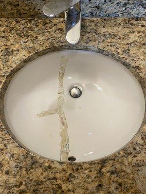 Broken and moldy sink