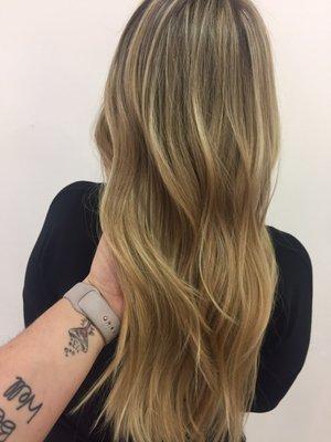 Keratin extensions and balayage