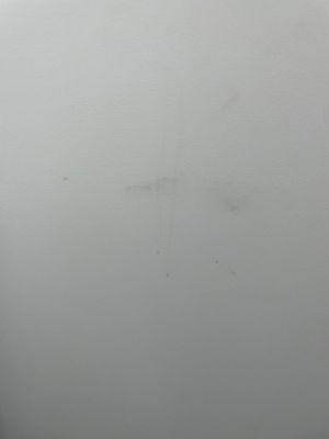 Dirty smear/stain on the bathroom door