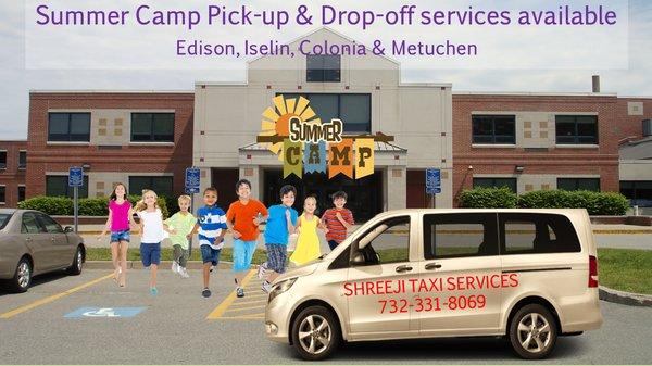 Individual and group Summer Camp pick-up and drop-off services available in Edison and Woodbridge areas