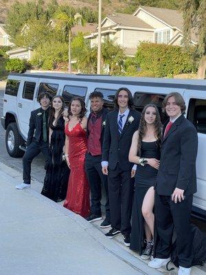 Our kids off to prom with Eagle Limousine.