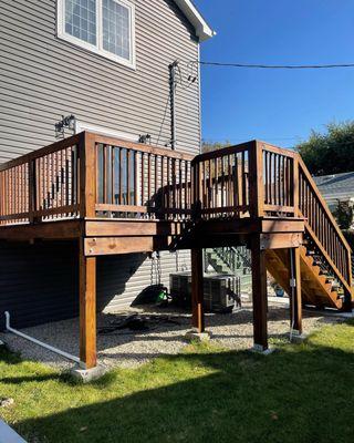 Deck staining and reapir